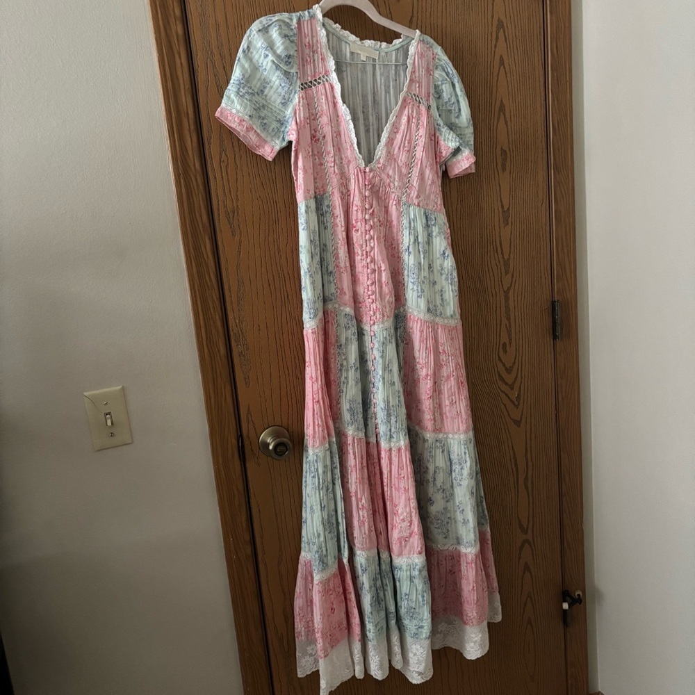 Loveshackfancy Nessie Patchwork Cottagecore Dress NWOT Sz 2 - Picture 2 of 6